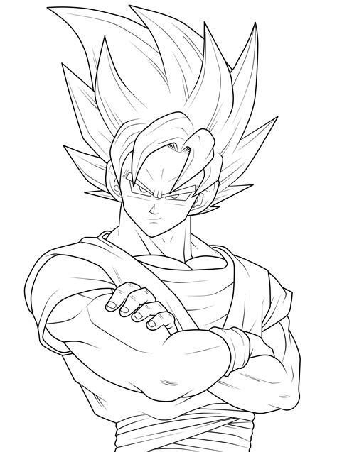 dibujo de goku|imagen de goku para imprimir.